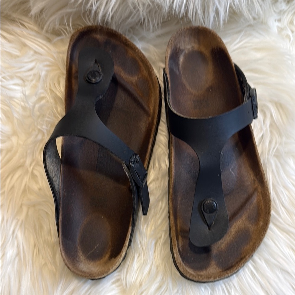 Birkenstock Black Sandals with Adjustable Straps and Contoured Footbed size 39 - Picture 7 of 7